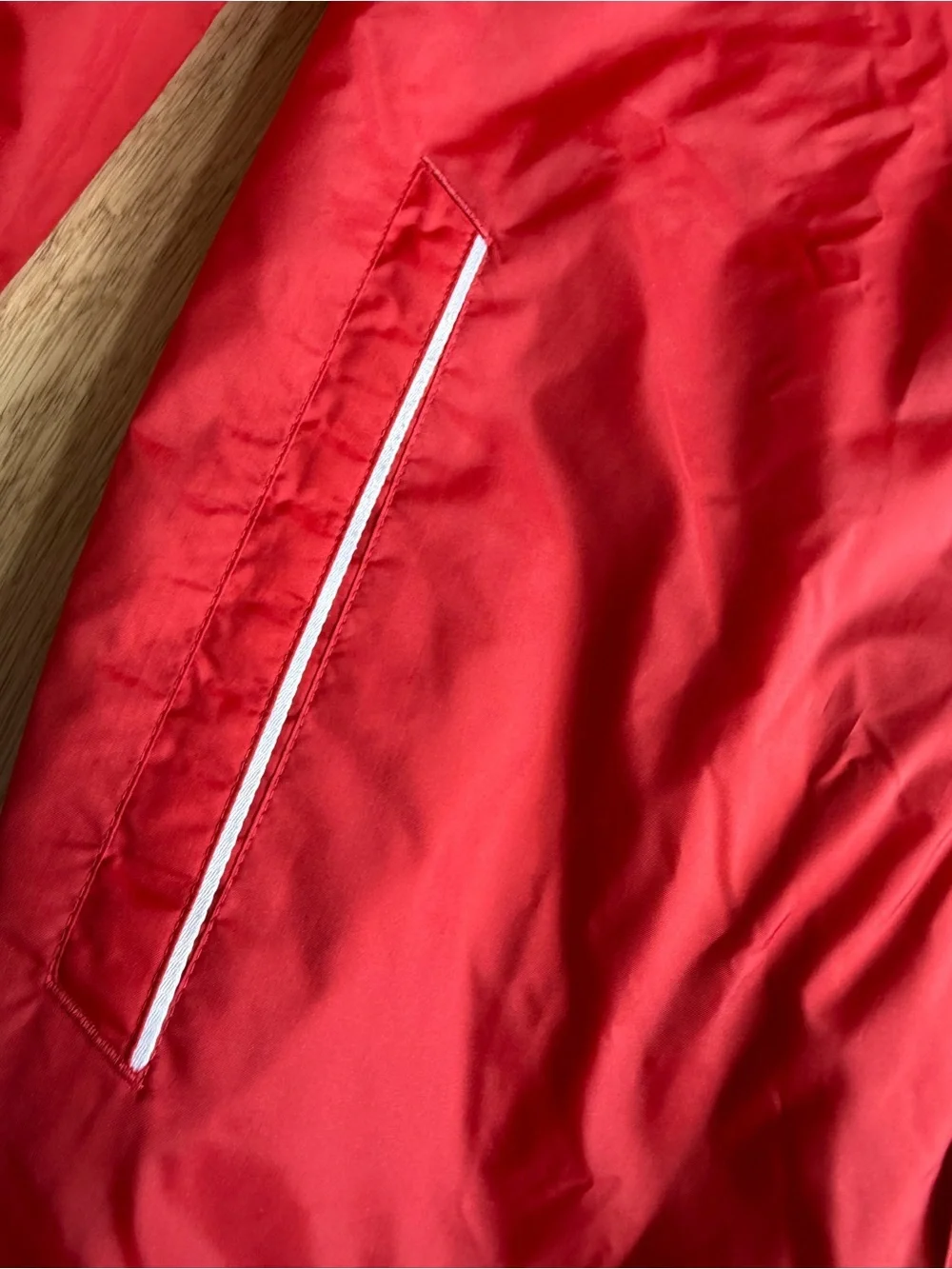 Adidas Red 3 Stripe Lightweight Windbreaker Jacket Men’s M